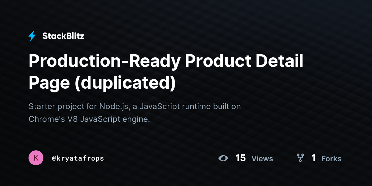 Production-Ready Product Detail Page (duplicated) - StackBlitz