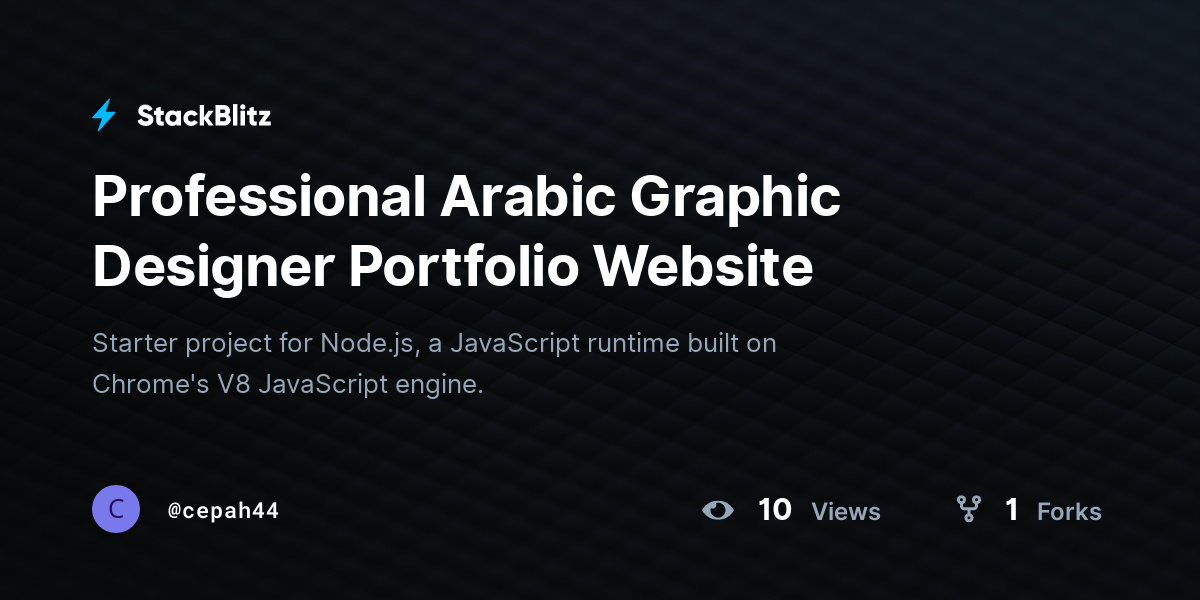 Professional Arabic Graphic Designer Portfolio Website - StackBlitz