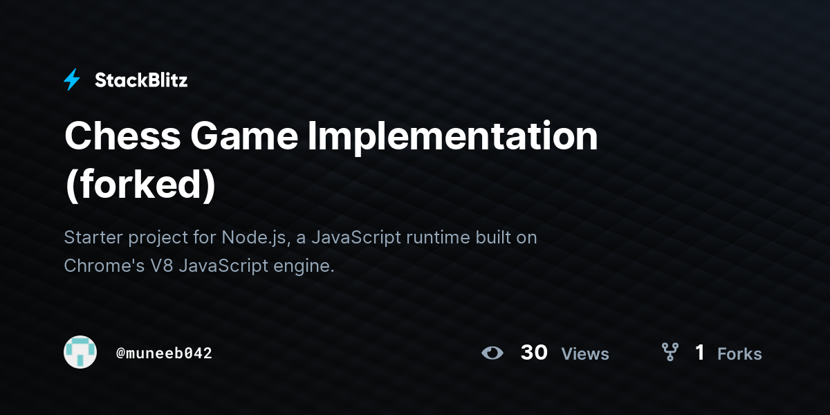 Chess Game Implementation (forked) - StackBlitz