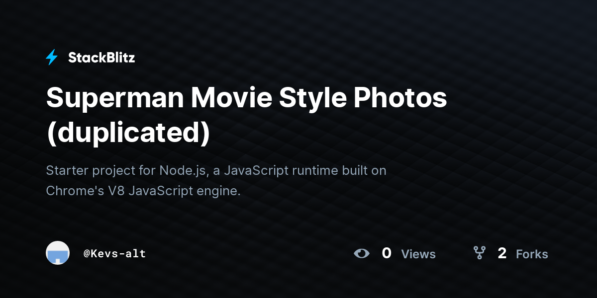 Superman Movie Style Photos (duplicated) - StackBlitz