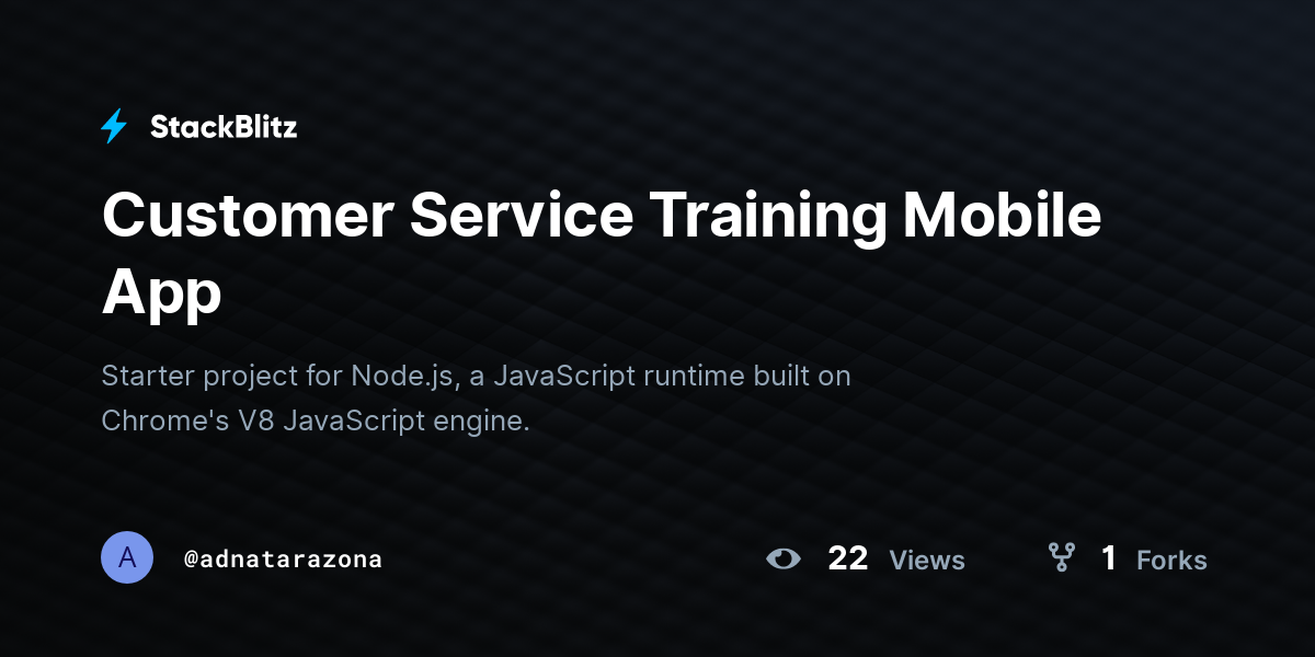 Customer Service Training Mobile App - StackBlitz