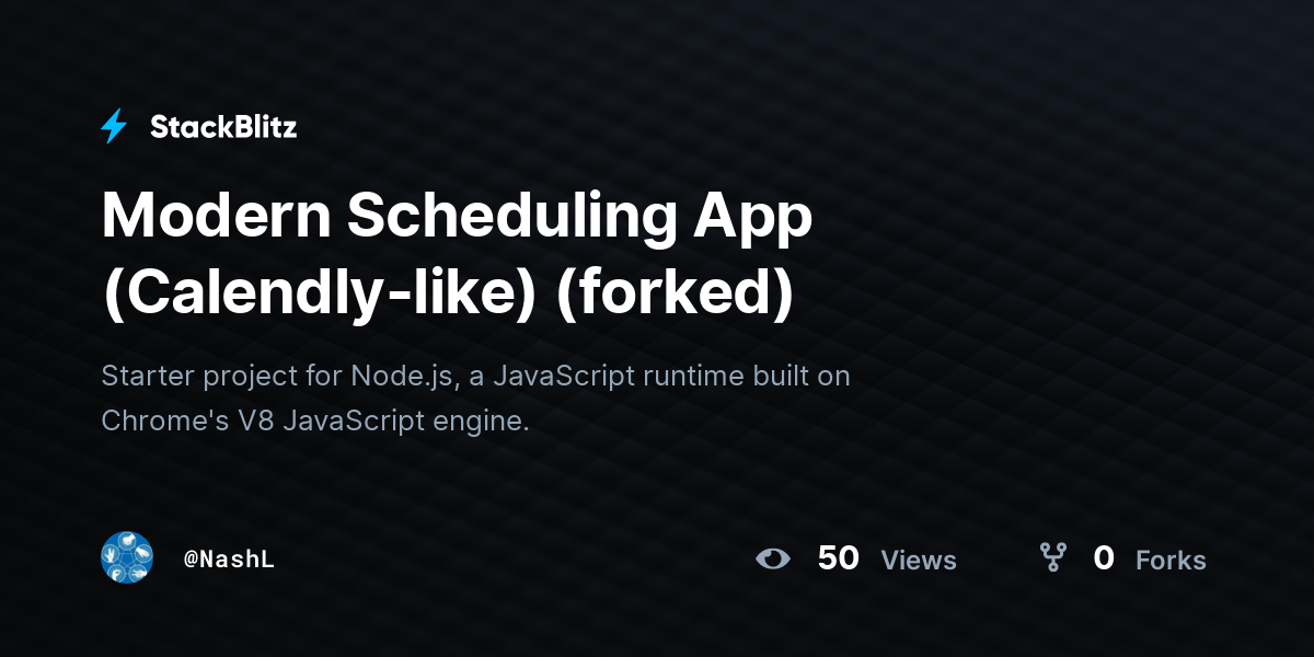 Modern Scheduling App (Calendly-like) (forked) - StackBlitz