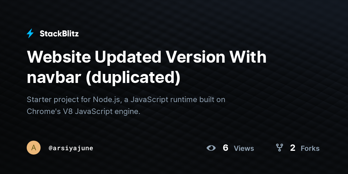 Website Updated Version With navbar (duplicated) - StackBlitz