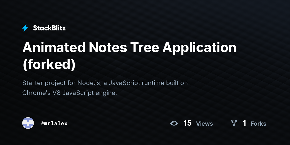 Animated Notes Tree Application (forked) - StackBlitz