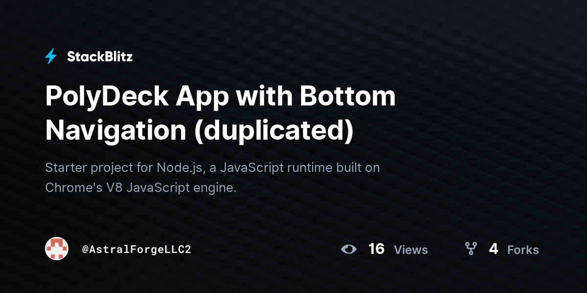 PolyDeck App with Bottom Navigation (duplicated) - StackBlitz