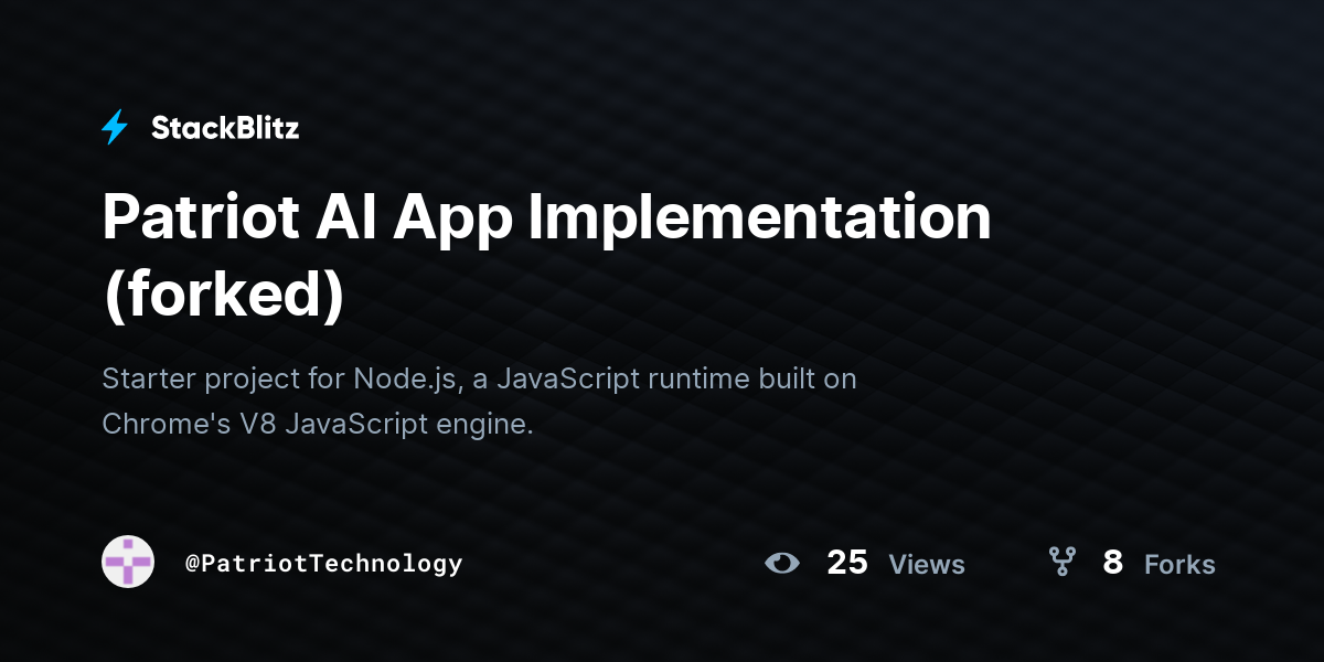 Patriot AI App Implementation (forked) - StackBlitz