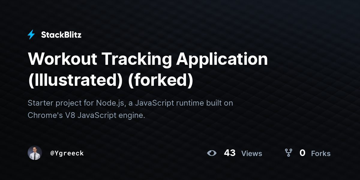 Workout Tracking Application (Illustrated) (forked) - StackBlitz