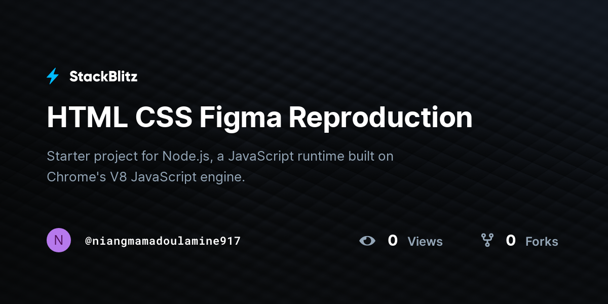 HTML CSS Figma Reproduction - StackBlitz