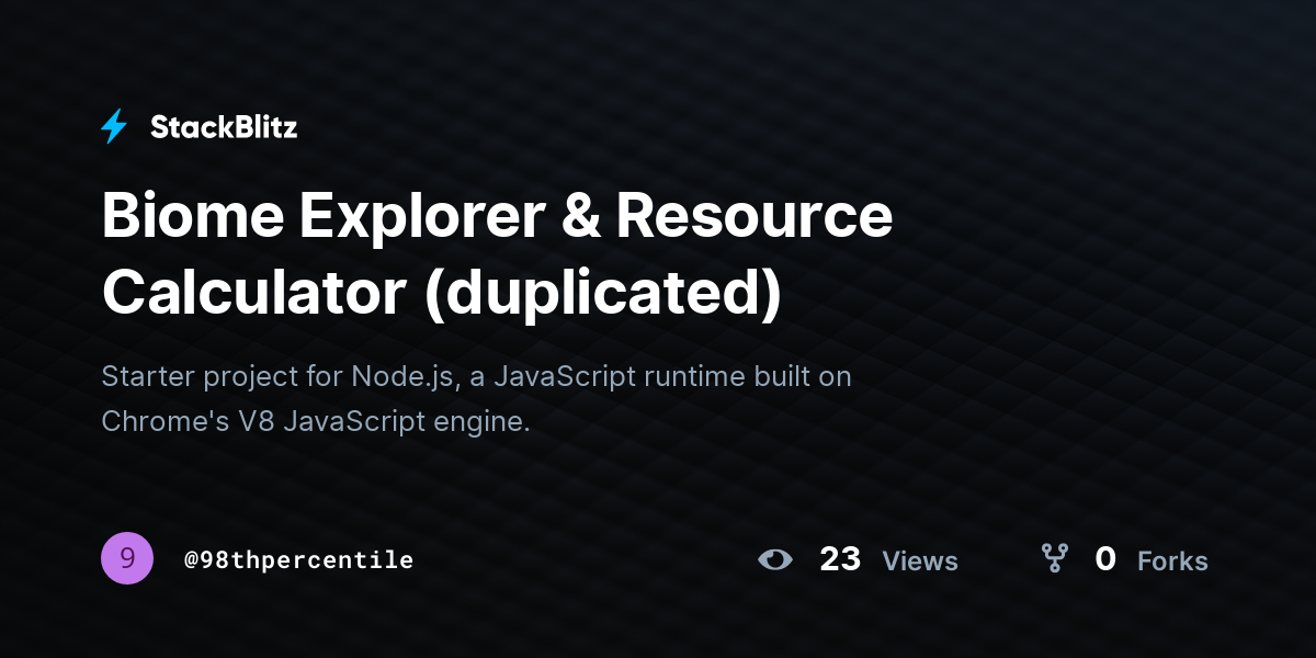 Biome Explorer & Resource Calculator (duplicated) - StackBlitz