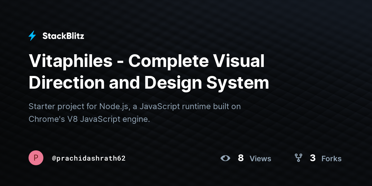 Vitaphiles - Complete Visual Direction and Design System - StackBlitz