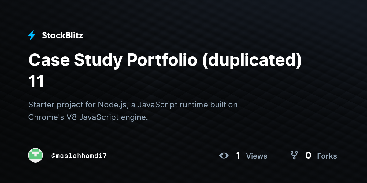 Case Study Portfolio (duplicated) 11 - StackBlitz