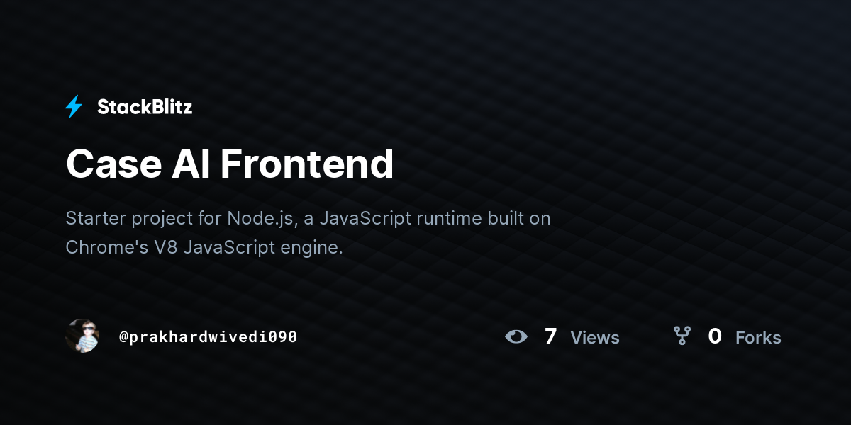 Case AI Frontend - StackBlitz