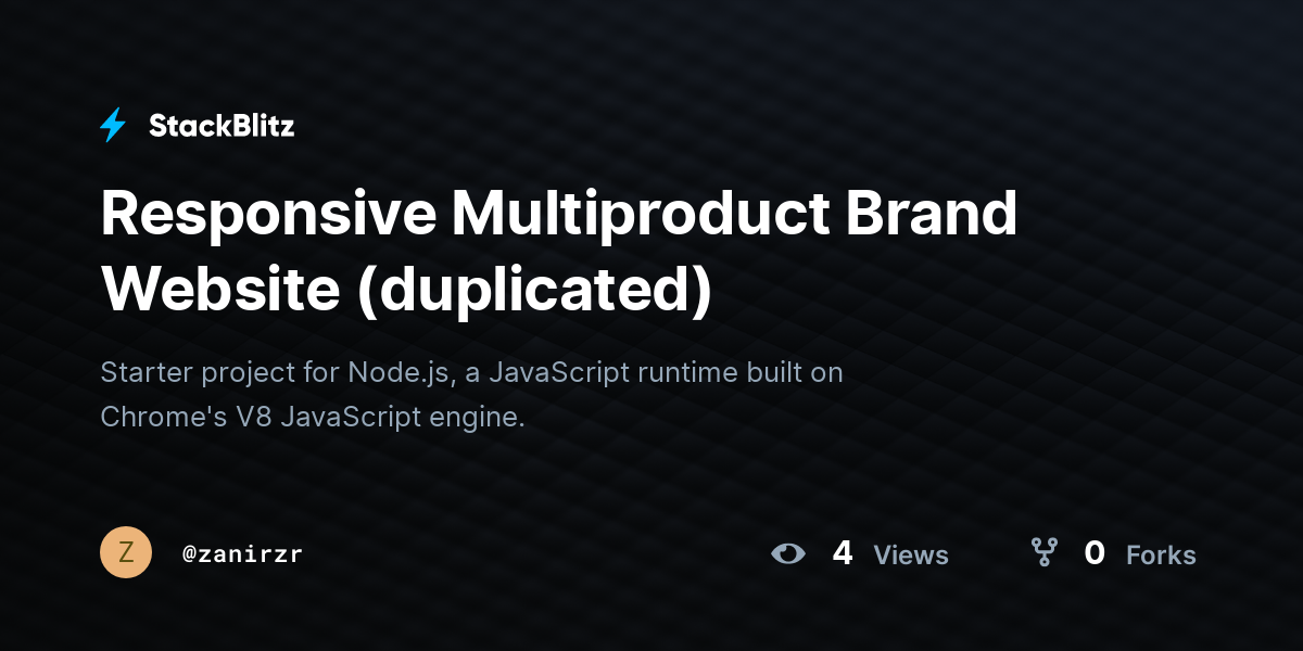 Responsive Multiproduct Brand Website (duplicated) - StackBlitz