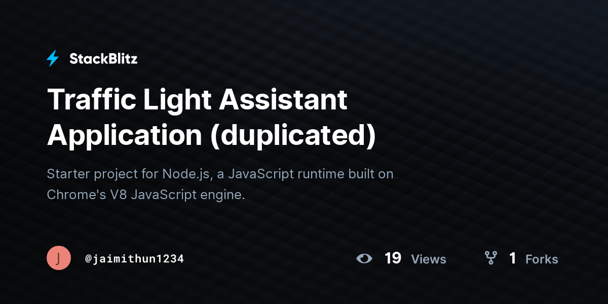 Traffic Light Assistant Application (duplicated) - StackBlitz