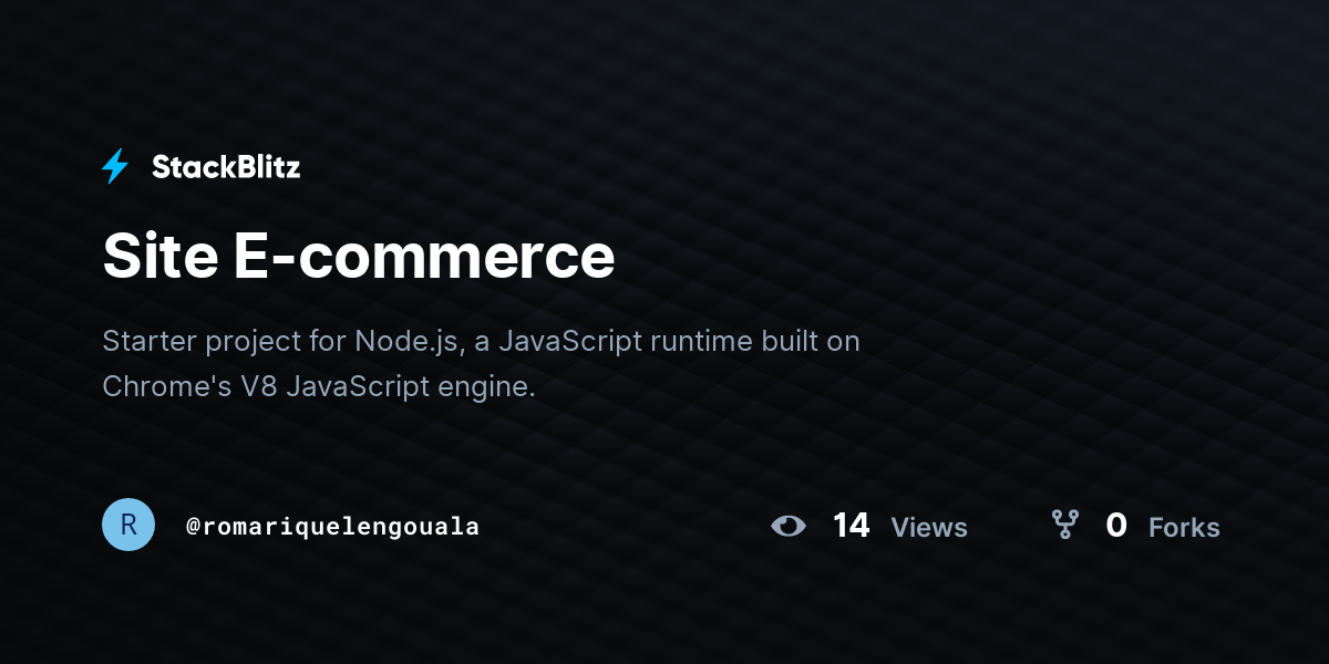 Site E-commerce - StackBlitz