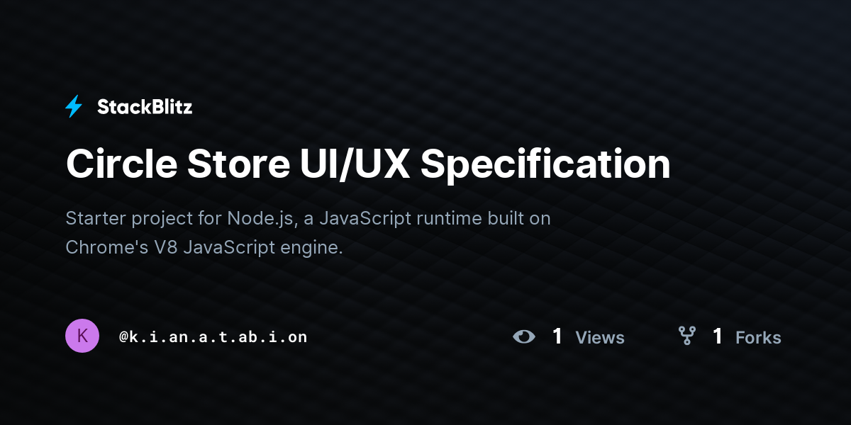 Circle Store UI/UX Specification - StackBlitz