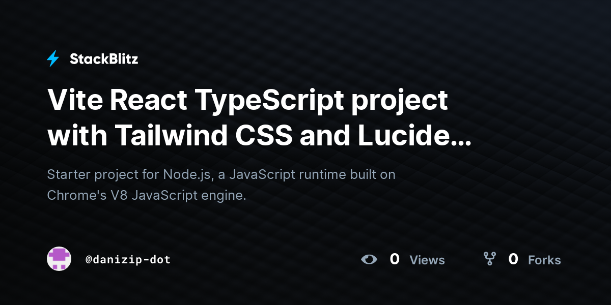 Vite React TypeScript project with Tailwind CSS and Lucide React ...