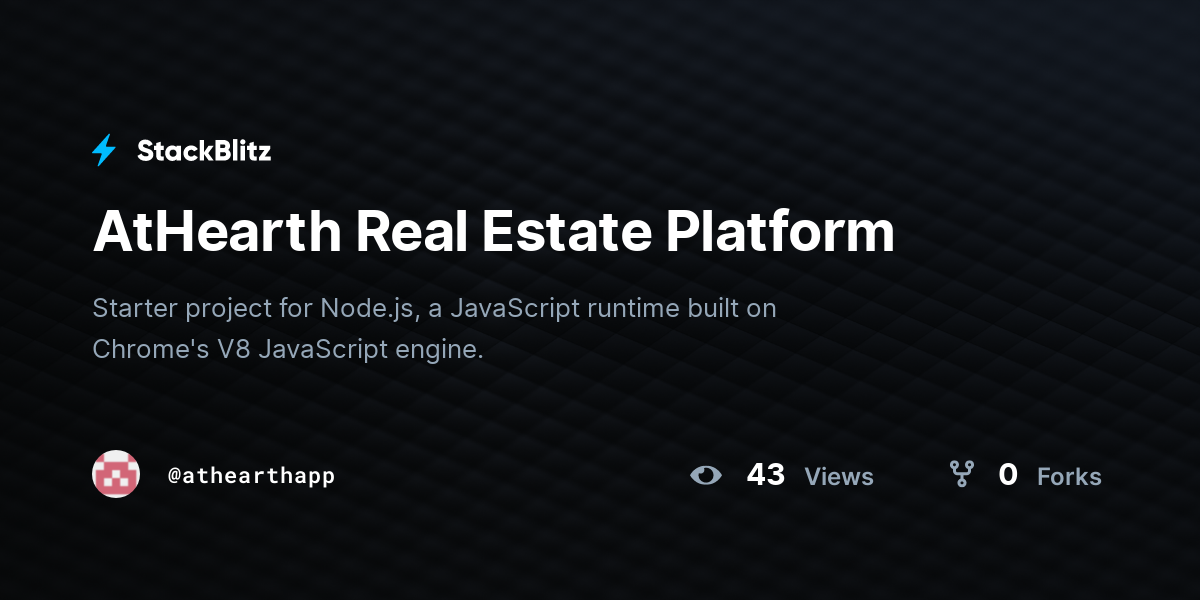 AtHearth Real Estate Platform - StackBlitz