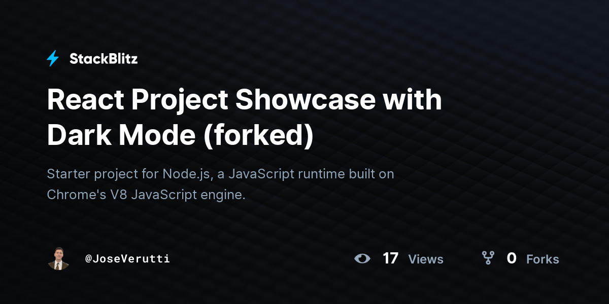 React Project Showcase with Dark Mode (forked) - StackBlitz