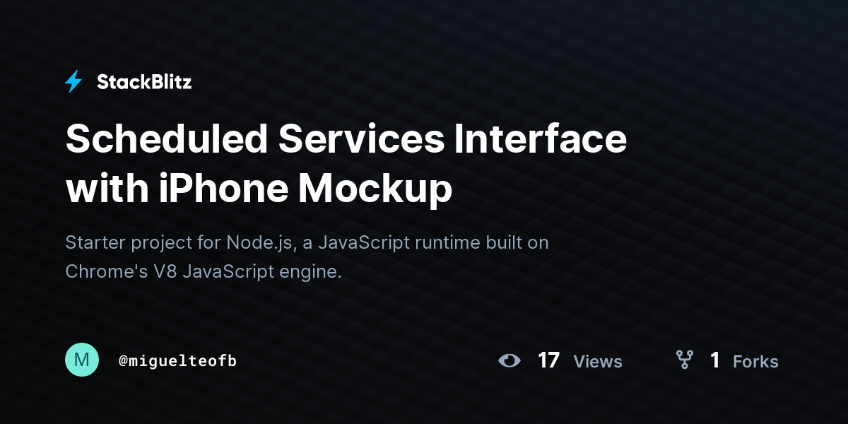 Scheduled Services Interface with iPhone Mockup - StackBlitz