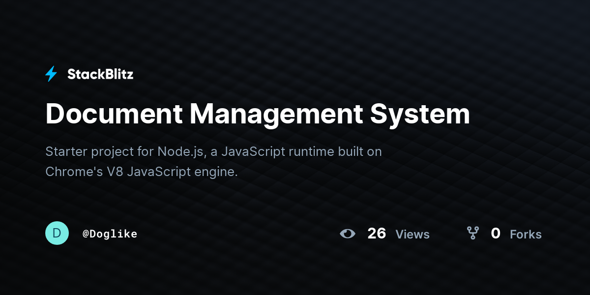 Document Management System - StackBlitz