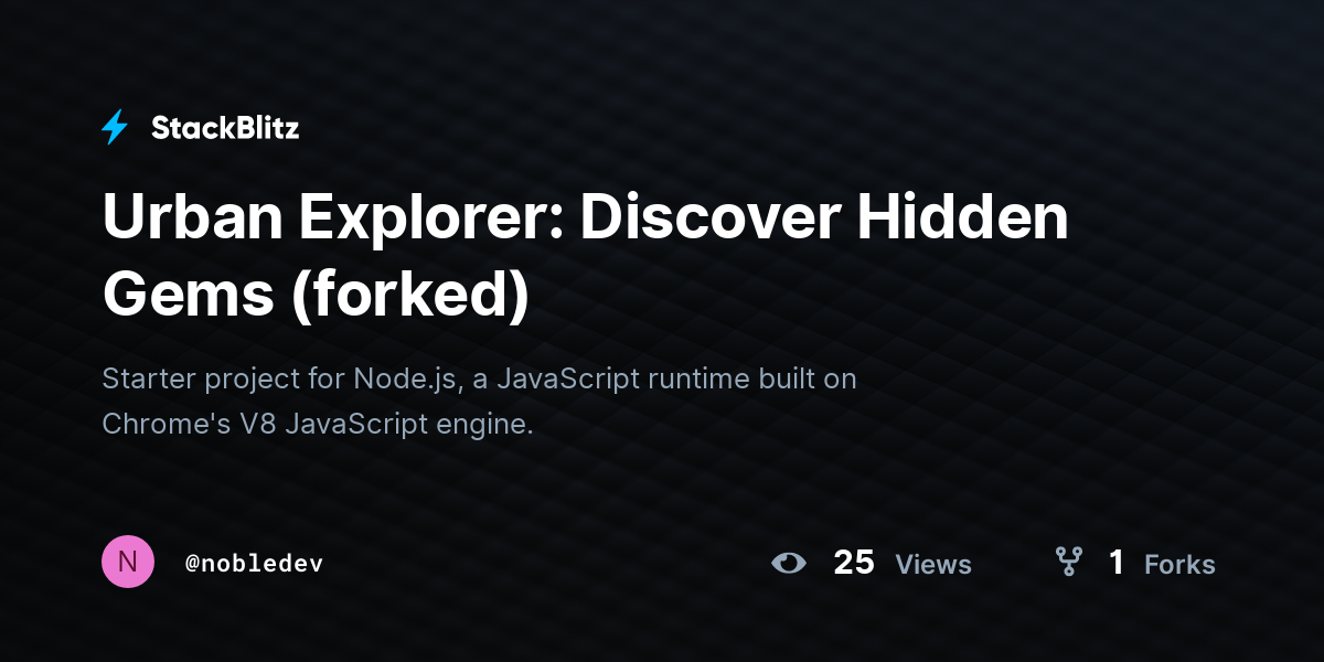 Urban Explorer: Discover Hidden Gems (forked) - StackBlitz