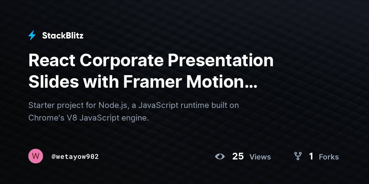 React Corporate Presentation Slides with Framer Motion (forked ...