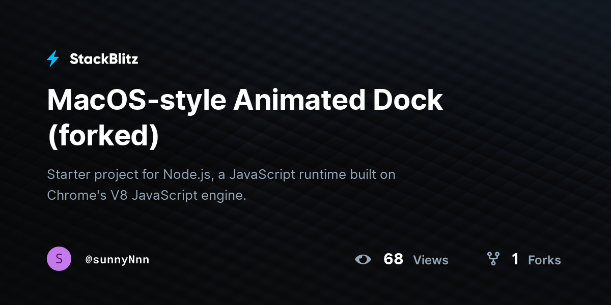 MacOS-style Animated Dock (forked) - StackBlitz