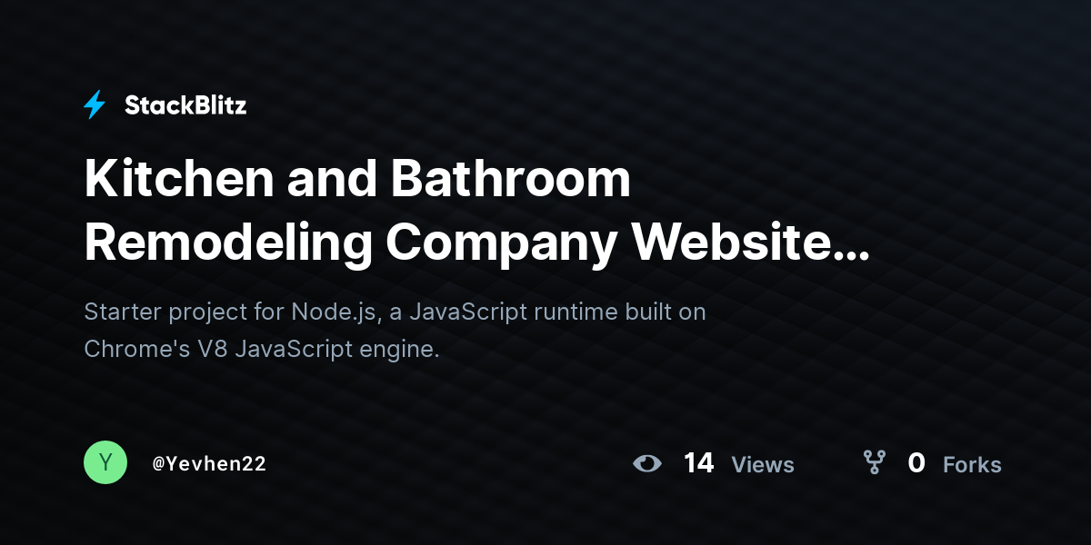 Kitchen and Bathroom Remodeling Company Website (forked) - StackBlitz
