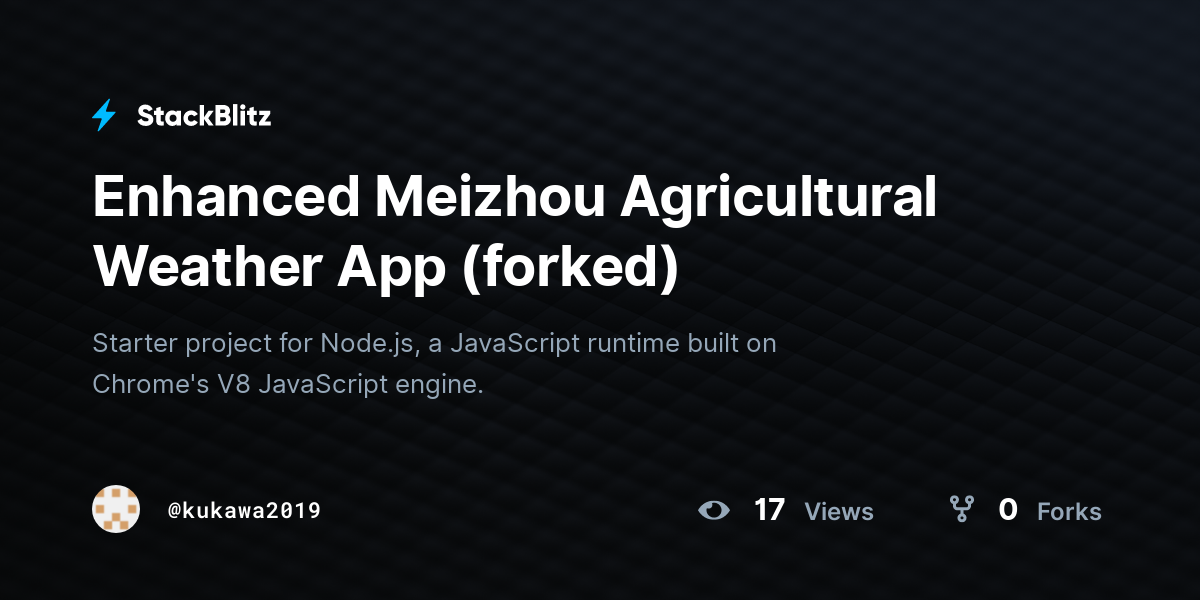Enhanced Meizhou Agricultural Weather App (forked) - StackBlitz