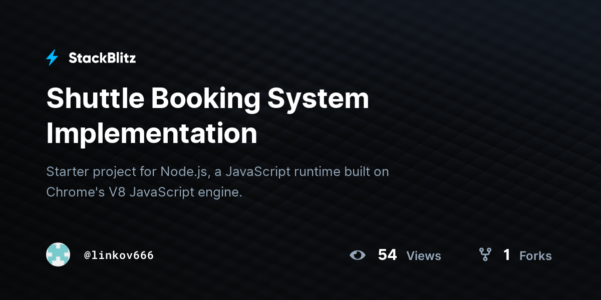 Shuttle Booking System Implementation - StackBlitz