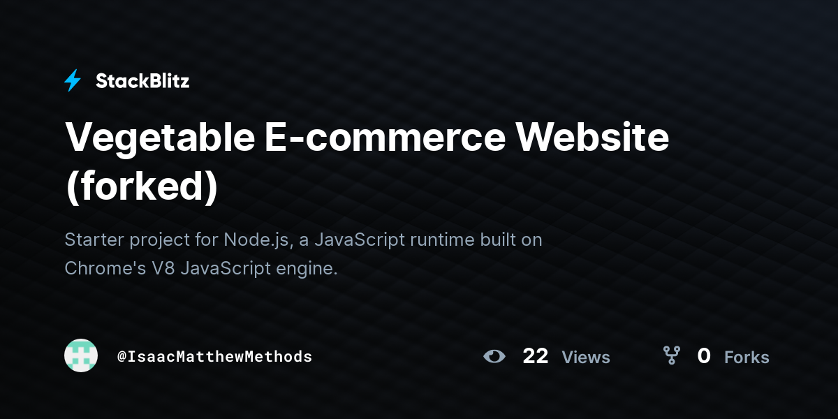Vegetable E-commerce Website (forked) - StackBlitz