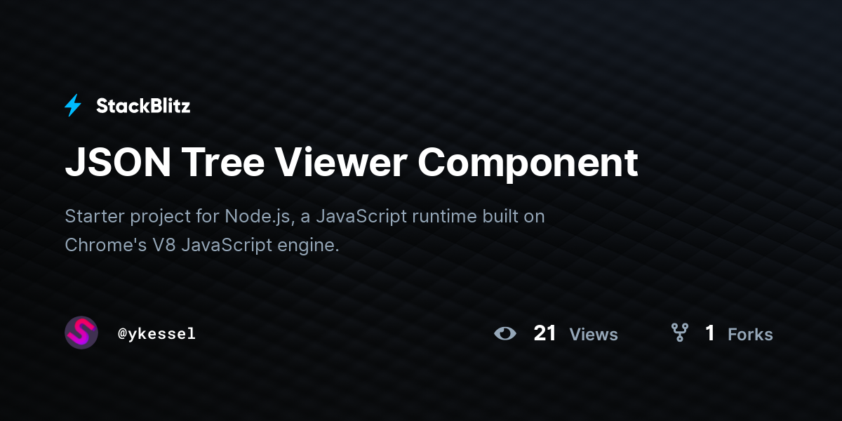 JSON Tree Viewer Component - StackBlitz