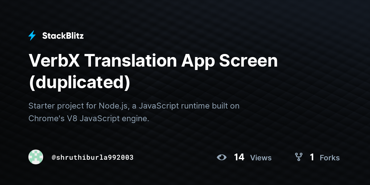VerbX Translation App Screen (duplicated) - StackBlitz