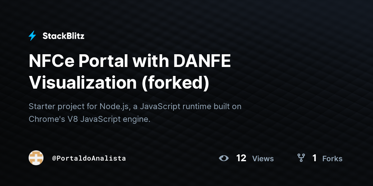 NFCe Portal with DANFE Visualization (forked) - StackBlitz