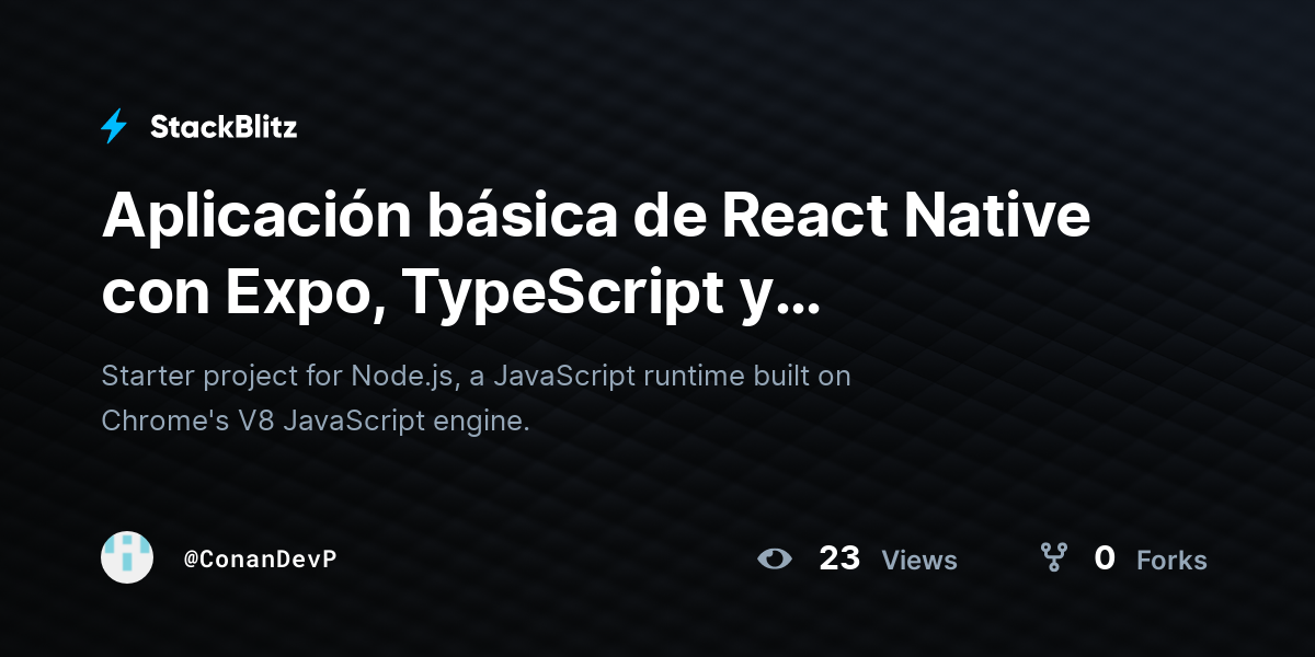 Aplicación básica de React Native con Expo, TypeScript y NativeWind ...