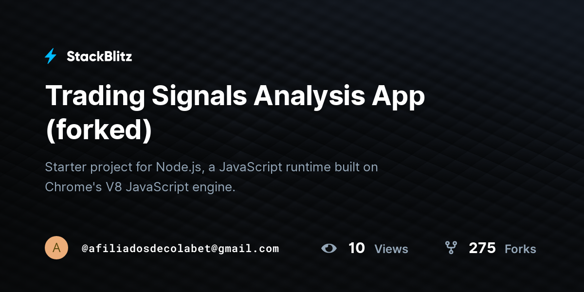 Trading Signals Analysis App (forked) - StackBlitz