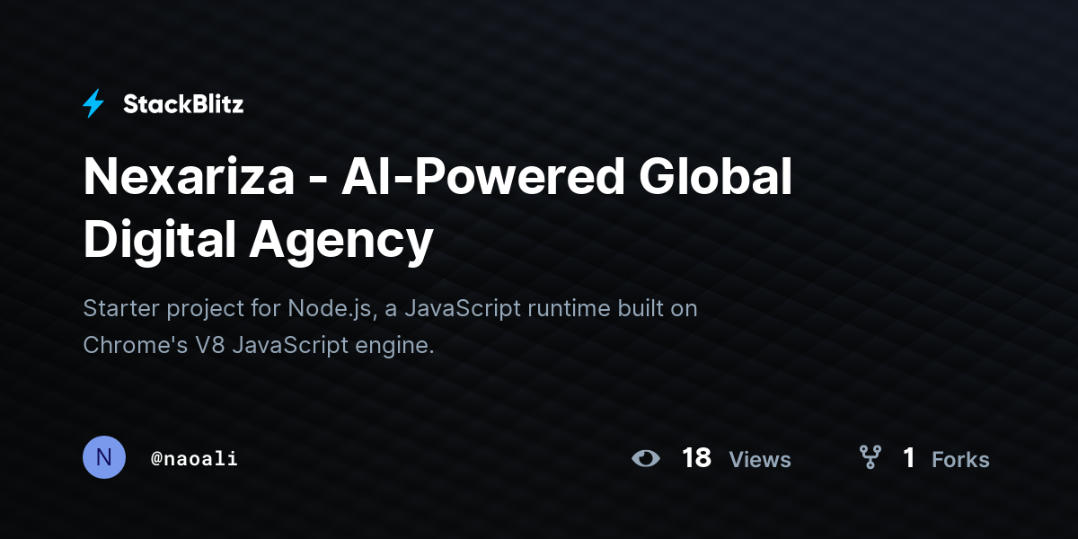 Nexariza - AI-Powered Global Digital Agency - StackBlitz