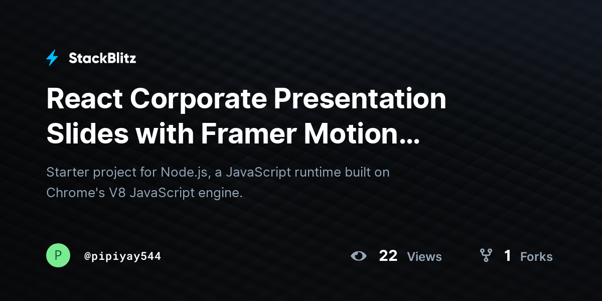 React Corporate Presentation Slides with Framer Motion (forked ...