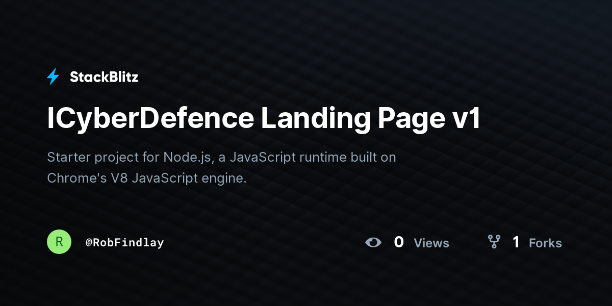 ICyberDefence Landing Page v1 - StackBlitz