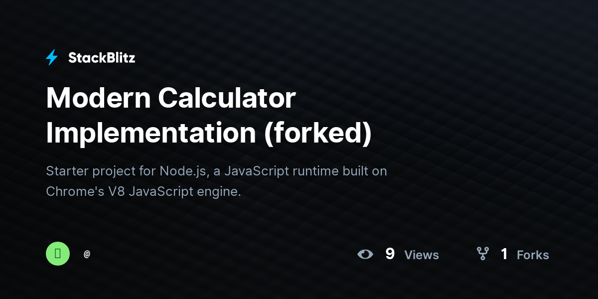 Modern Calculator Implementation (forked) - StackBlitz