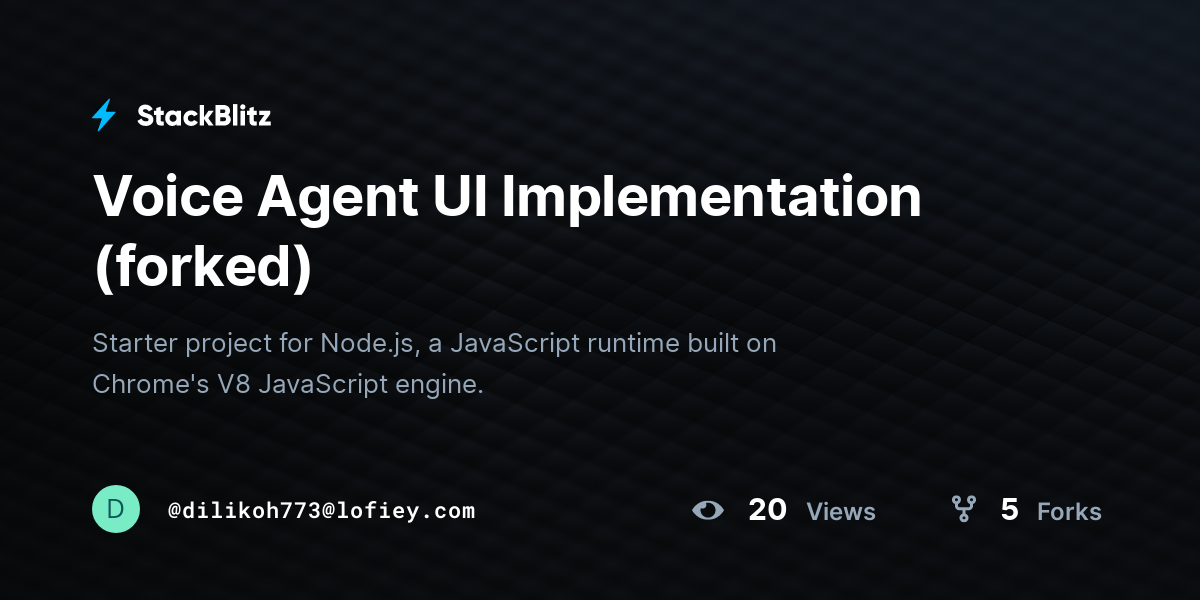 Voice Agent UI Implementation (forked) - StackBlitz
