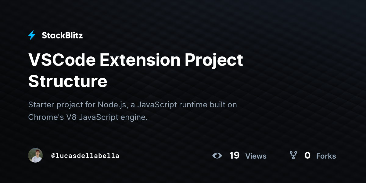 VSCode Extension Project Structure - StackBlitz