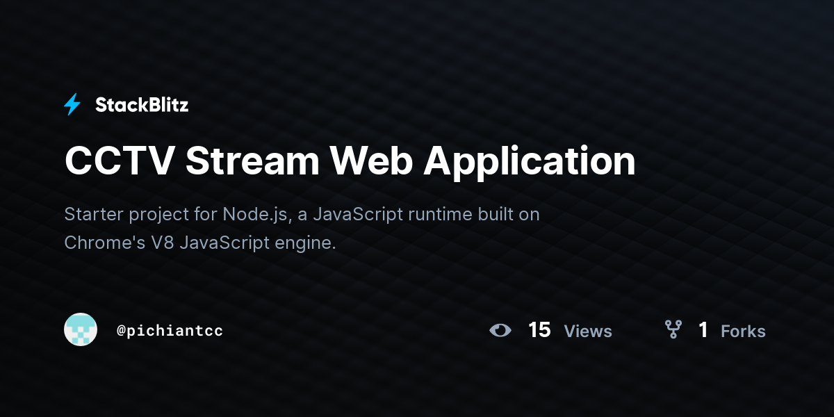 CCTV Stream Web Application - StackBlitz