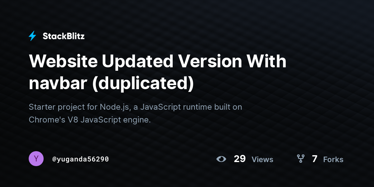 Website Updated Version With navbar (duplicated) - StackBlitz