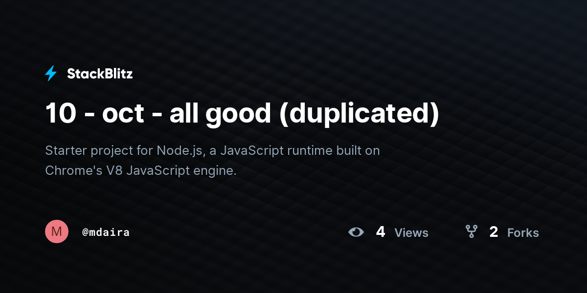10 - oct - all good (duplicated) - StackBlitz