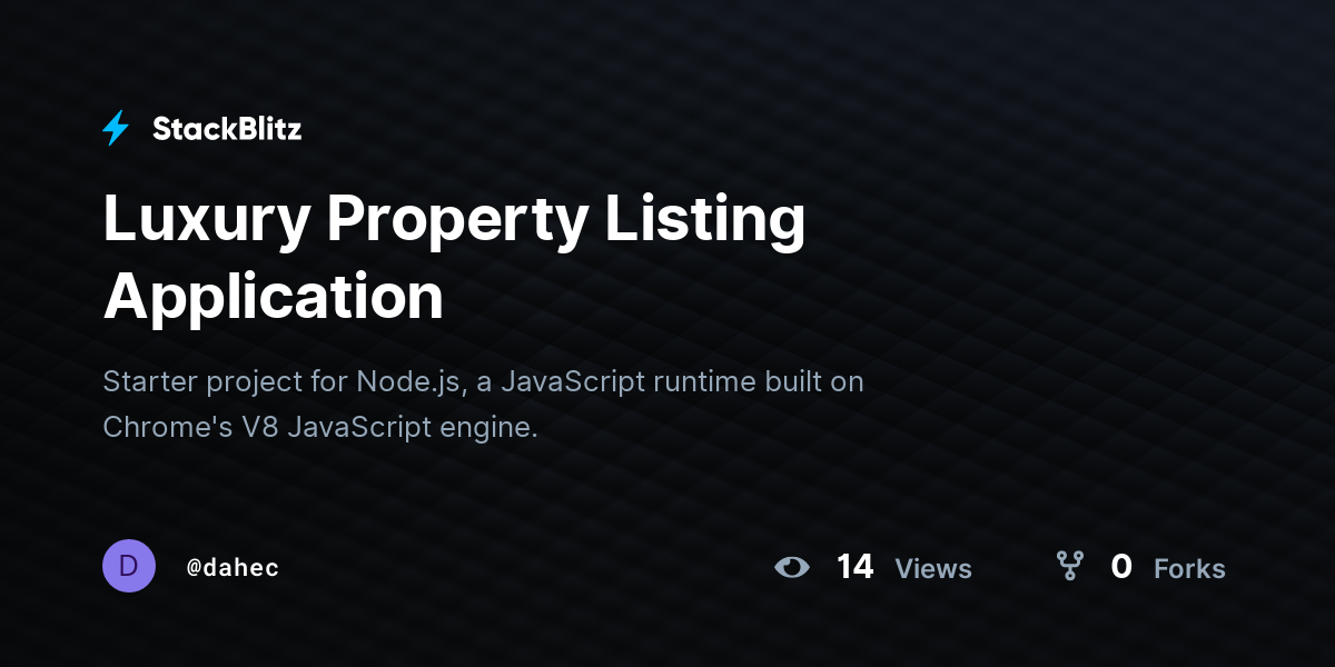 Luxury Property Listing Application - StackBlitz