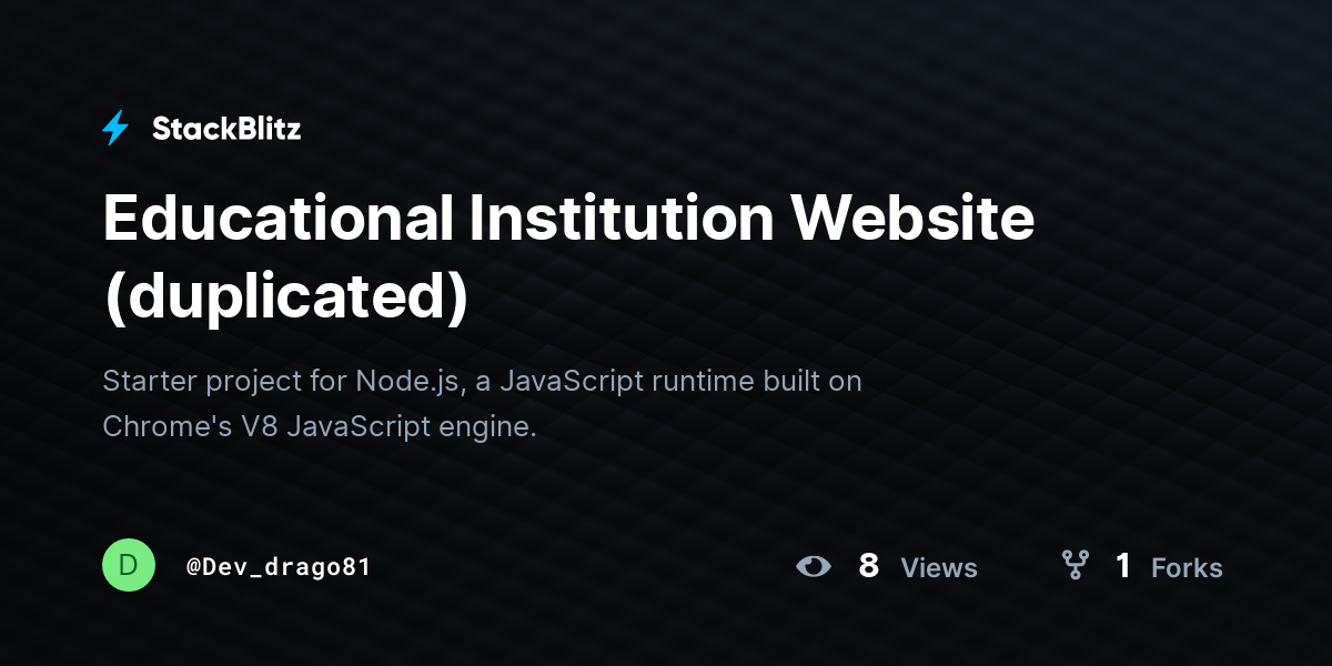Educational Institution Website (duplicated) - StackBlitz