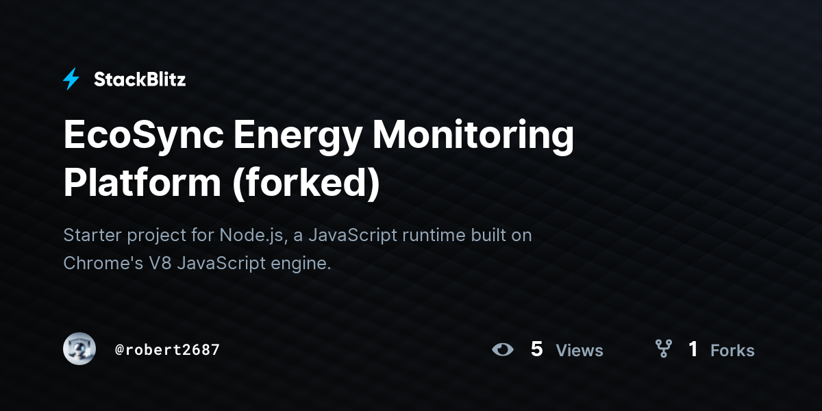 EcoSync Energy Monitoring Platform (forked) - StackBlitz