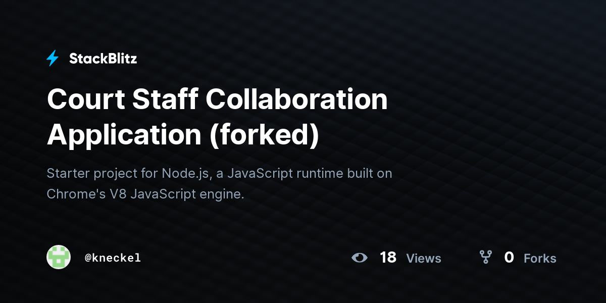 Court Staff Collaboration Application (forked) - StackBlitz